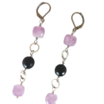 Κρεμαστά σκουλαρίκια με μπλε χρυσόλιθο και jade