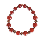 Ελαστικό βραχιόλι με κορνεόλη και λάβα