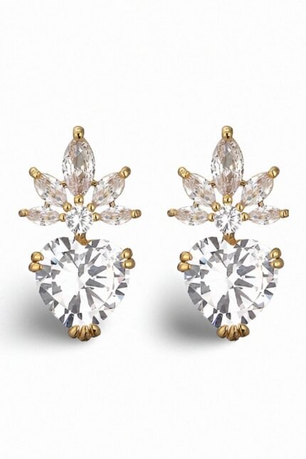 ''MIA'' σκουλαρίκιαβεπίχρυσα με πέτρες ζιργκόν