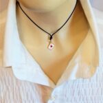 Cord necklace με τον "Άσσο κούπα" της τράπουλας