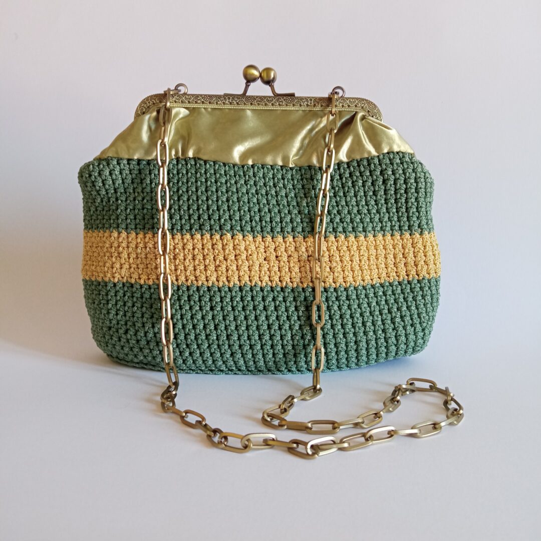 Vintage Clutch Τσάντα Πλεγμένη με Βελονάκι