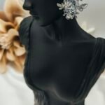 " Elina " σκουλαρίκια χρυσά με μεγάλο κρύσταλλο και πεταλούδες