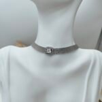 "Blake" τσοκερ ασημί με κρύσταλλο