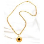 Χειροποιητο Κολιε ΒΥΖΑΝΤΙΝΟ Απο ανοξειδωτο ατσαλι και μαυρο σμαλτο