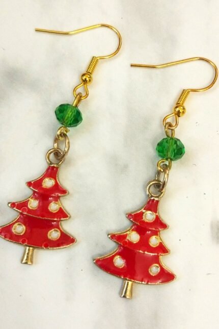 Σκουλαρίκια κόκκινο christmas tree