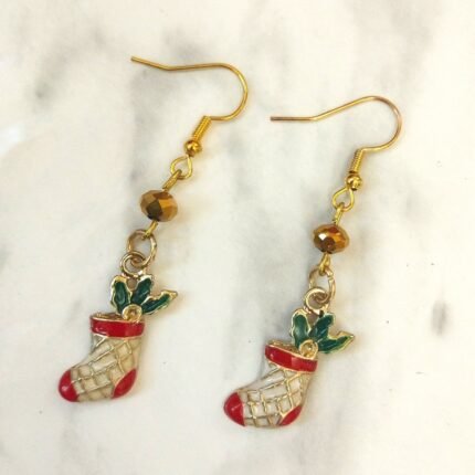 Σκουλαρίκια μπότα Santa Claus