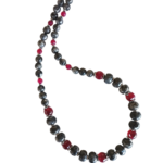 Κολιέ με Λαρβικίτη και Αχάτη Ruby