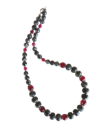 Κολιέ με Λαρβικίτη και Αχάτη Ruby