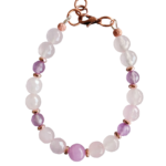 Βραχιόλι με ροζ και λιλά jade και αιματίτες