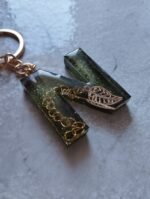 Χειροποίητο Μπρελόκ Μονόγραμμα Ν χρυσό φύλλο - Image 2