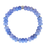 Ελαστικό βραχιόλι με ροδέλες μωβ jade