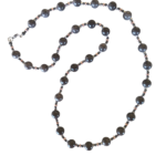 Κολιέ με γκρι νεφρίτη και αιματίτες