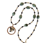 Κολιέ με Πρενίτη και Απολιθωμένο Ξύλο