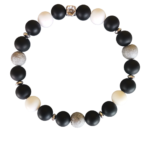 Ελαστικό βραχιόλι με λευκό και μαύρο όνυχα