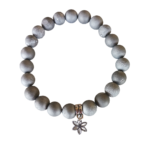 Ελαστικό Βραχιόλι με Γκρι Αχάτη Druzy