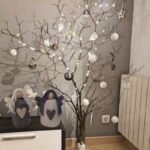 Σετ 2 τεμ.- Χειροποίητα αγγελάκια εκρού-γκρι χρώμα ( 20,5 εκ. ) - Image 5