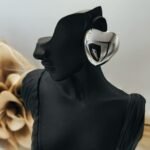 ''Rhea'' Σκουλαρίκια καρδιά σε ασημί ατσάλι