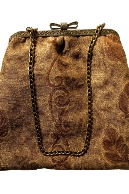 Χειροποίητη τσάντα σε στυλ vintage μπρονζέ