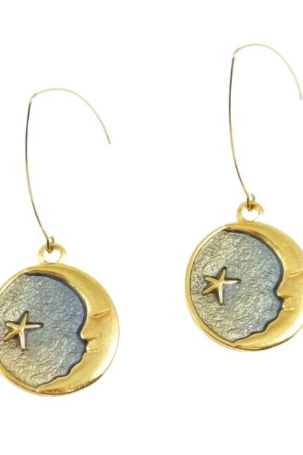 Σκουλαρίκια επιχρυσωμένα με σμάλτο