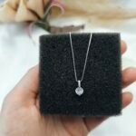 Μενταγιόν νυφικό κολιέ με ζιργκον