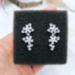 ''EMILY'' Κρεμαστά νυφικά σκουλαρίκια με ζιργκόν πέτρα