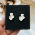 White cloud earings