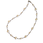 Κολιέ με Λευκό Όστρακο και Αιματίτες