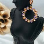 ''Theodora'' Σκουλαρίκια κρεμαστά με κρύσταλλα