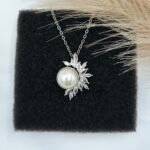 '' Eira '' Νυφικό μενταγιόν ασημένιο με πέρλα