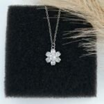 '' Zinnia '' Νυφικό μενταγιόν ασημένιο