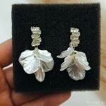 " Catherine " Νυφικά σκουλαρίκια με κρύσταλλα σε σχήμα λουλουδιού