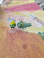 Σκουλαρίκια καρφωτά από πολυμερικό πηλό και υγρό γυαλί - Image 4