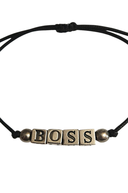 Αντρικό βραχιόλι μαύρο BOSS