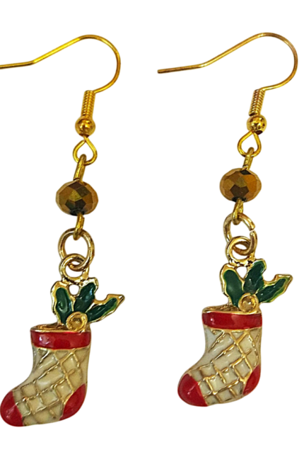 Σκουλαρίκια μπότα Santa Claus