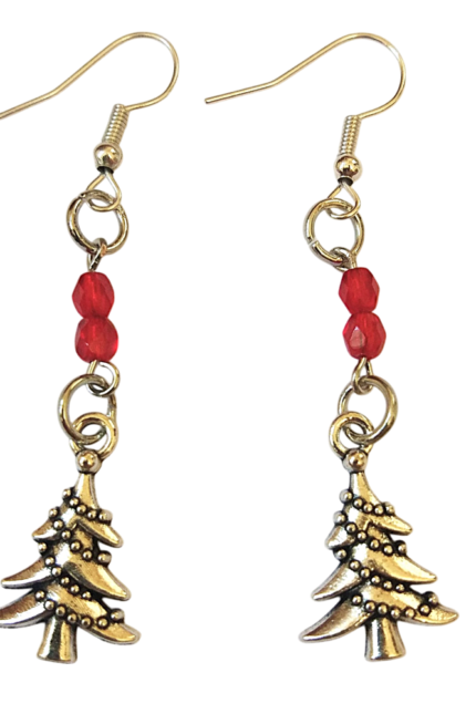 Σκουλαρίκια δέντρο με γιρλάντες