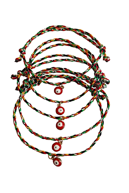 Σετ 5 τεμ. γούρια παιδικά ματάκι κόκκινο