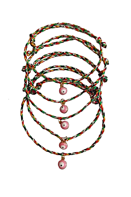 Σετ 5 τεμ. γούρια παιδικά ματάκι ροζ