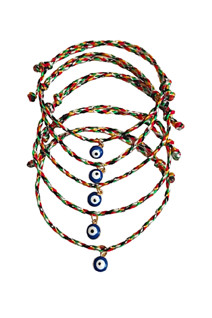 Σετ 5 τεμ. γούρια παιδικά ματάκι μπλε