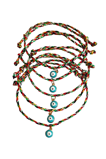 Σετ 5 τεμ. γούρια παιδικά ματάκι γαλάζιο