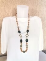 Μακρύ Κολιέ με Μπεζ Ρουτίλιο, Ίασπι και Αχάτη - Image 6