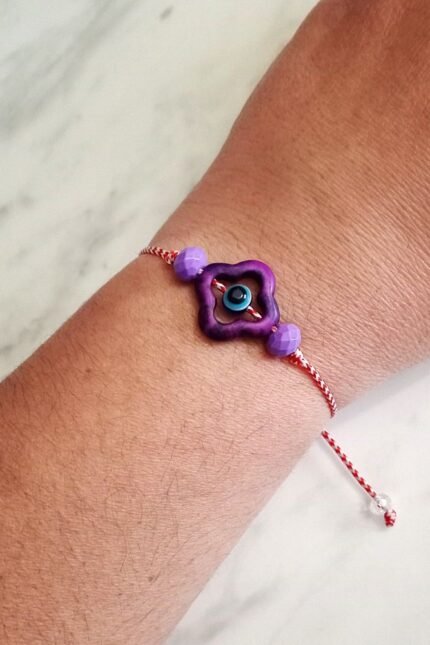 Μαρτάκι γυναικείο μωβ χαολίτης και κρύσταλλα