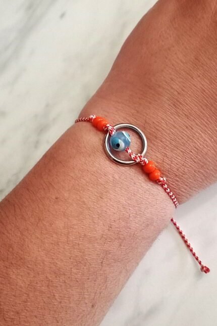 Μαρτάκι γυναικείο μεταλλικός κρίκος και ματάκι