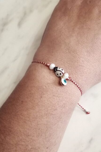 Μαρτάκι γυναικείο λευκή πασχαλίτσα