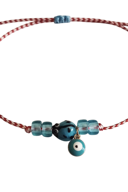 Μαρτάκι γυναικείο γαλάζια πασχαλίτσα