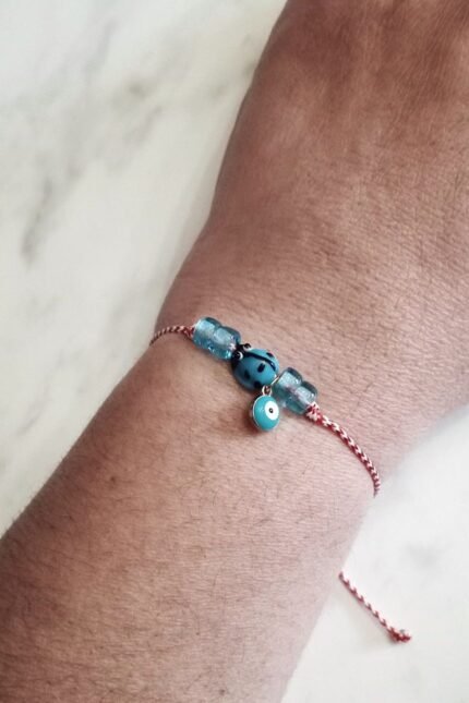 Μαρτάκι γυναικείο γαλάζια πασχαλίτσα