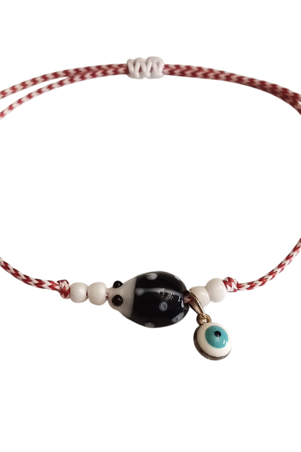 Μαρτάκι γυναικείο μαύρη πασχαλίτσα