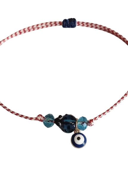 Μαρτάκι γυναικείο μπλε πασχαλίτσα