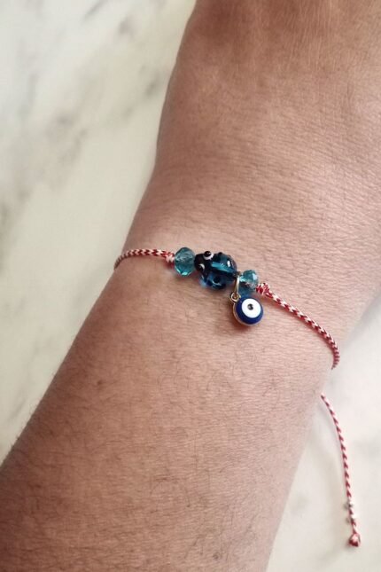 Μαρτάκι γυναικείο μπλε πασχαλίτσα