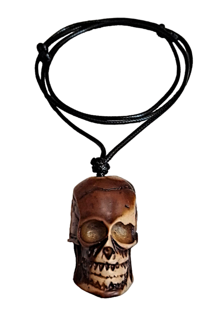 Αντρικό μαύρο μενταγιόν σοκολά νεκροκεφαλή skull 3d