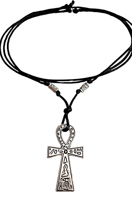 Αντρικό μαύρο μενταγιόν μεταλλικό αιγυπτιακό σύμβολο Ανκχ